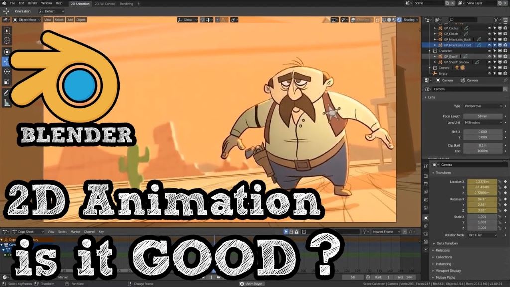 Can I export my 2D animations from Blender?