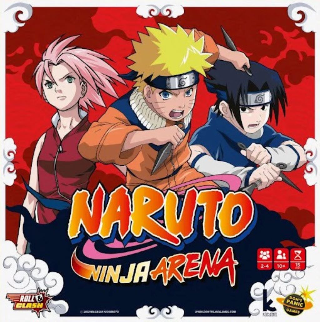 A vibrant printable game board showing a path with locations from the One Piece and Naruto anime series